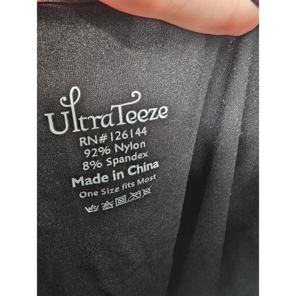 Vintage Y2K Ultra Teeze Womens layering Tank Top Black Lace Trim OS - Picture 3 of 4